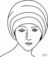 Turban Of A German Woman In Winter coloring page  Free Printable sketch template