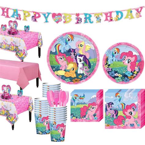 My Little Pony Tableware Party Kit for 24 Guests | My little pony party, Pony party supplies ...