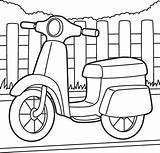 Scooter Coloring Page For Kids  Home sketch template