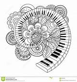 Abstract Musical Instrument Coloring Book Stock Vector  Illustration sketch template