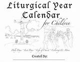 Liturgical Calendar Catholic Coloring Page Coloring Pages sketch template