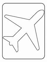 Simple Airplane Coloring Page sketch template