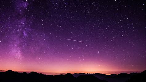 2048x1152 Shooting Stars In Purple Sky Wallpaper,2048x1152 Resolution ...