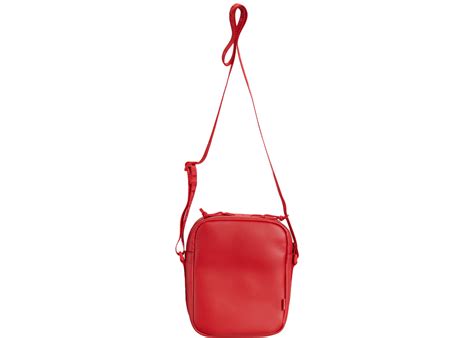 Supreme Leather Shoulder Bag Red - FW23 - US