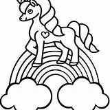 Unicorn Flies Over Rainbow Coloring Sheet  Mitraland sketch template