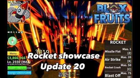 ROCKET FRUIT SHOWCASE BLOX FRUIT UPDATE 20! - YouTube