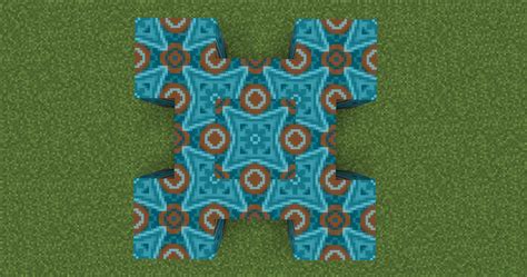 Cyan Glazed Terracotta Revisited Minecraft Texture Pack