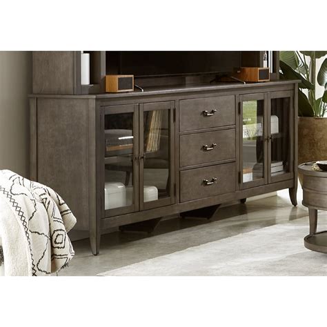 Aspenhome Blakely I540-297 Transitional 95" Console Table with Glass Doors | Baer's Furniture ...