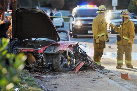 Men face jail time for stealing part of Paul Walker's crashed Porsche ...