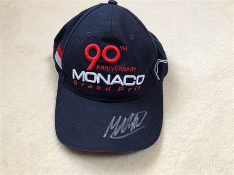 Max Verstappen signed Monaco GP 90th anniversary cap from 2019 ...