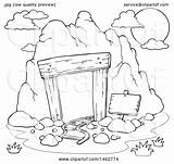 Mining Mine Clipart Items Coloring Coal Outlined Gold Illustration  sketch template