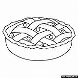 Pie Coloring Page sketch template