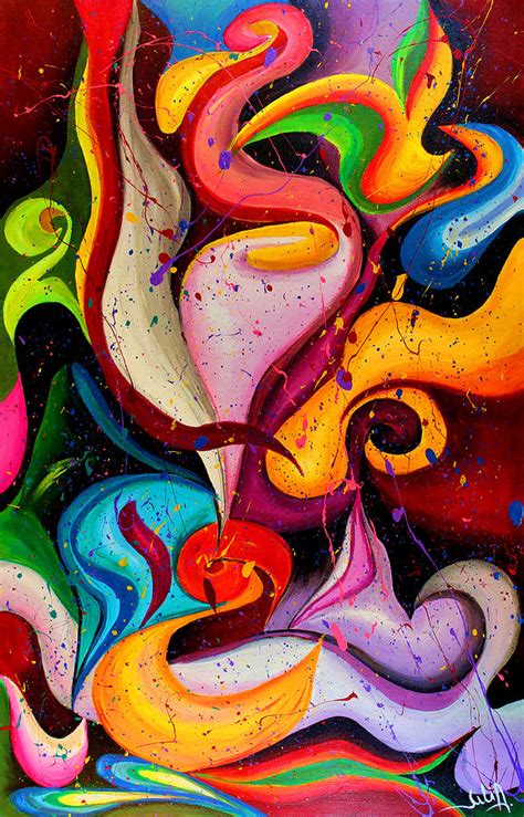 Modern Colorful Abstract Painting by Julia Fine Art And Photography ...