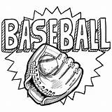 Baseball Glove Coloring Page sketch template