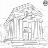 Bank Coloring Pages sketch template