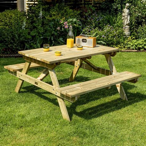 Rowlinson 4ft Picnic Bench | Garden Street