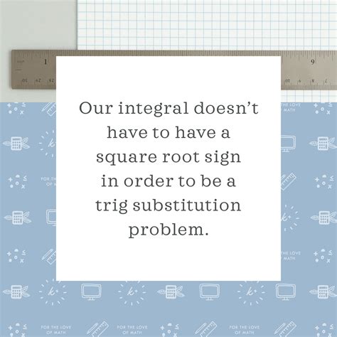 Trig substitution - How to solve? — Krista King Math | Online math help