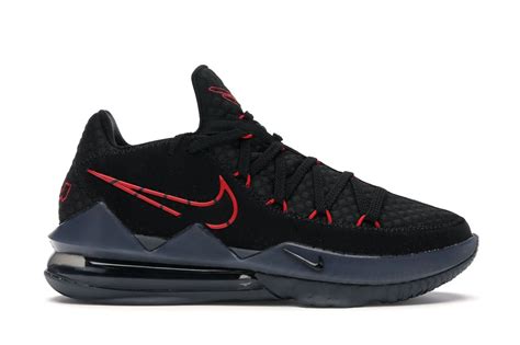 Nike LeBron 17 Low Black Red Dark Grey Men's - CD5007-001/CD5006-001 - US