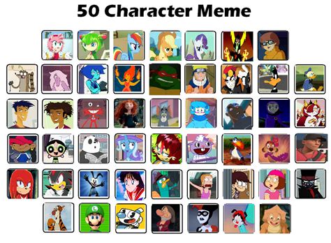 Favorite 50 Character Meme by cmara on DeviantArt