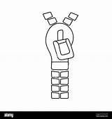 Simple coloring Page Vector Cartoon zipper To Be Colored Coloring  sketch template