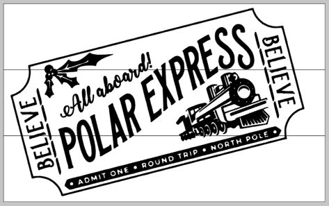 All aboard the Polar Express Ticket 10.5x17 – Pallets by deSIGN