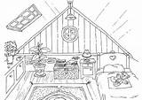 House With Rooms Coloring Pages Sketch Page sketch template