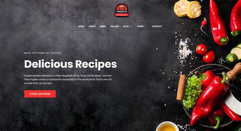 Restaurant Website Design Templates Free Download