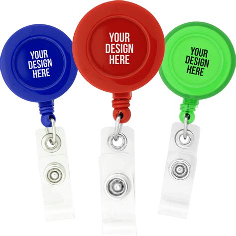 Affordably Upscale Promotional Round Retractable Badge Holders (1.25 ...