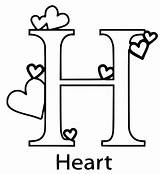 Letter H Is For Heart coloring Page  Download Print Or Color Online sketch template