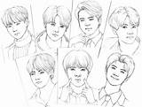 BTS Band Coloring Page Printable For Kids  Coloring Home sketch template
