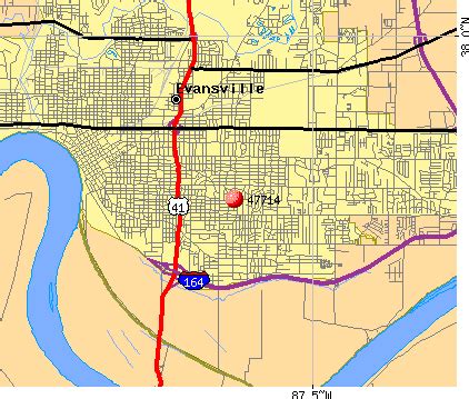 Evansville In Zip Code Map