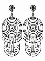 Premium Photo  Jewelry Earrings coloring Page sketch template
