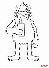 Yeti Coloring Pages To Print  Free Printable sketch template