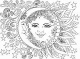 Free Printable Sun And Moon Coloring Pages sketch template