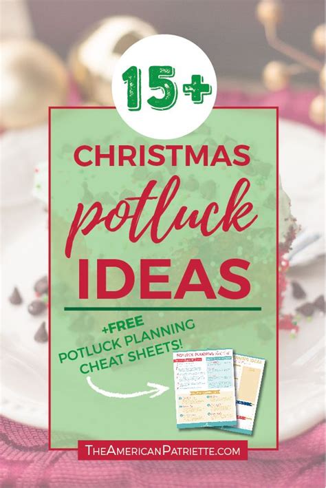 15+ Fun Christmas Potluck Theme Ideas + free potluck printables ...