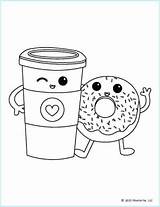 Donut Coloring Page sketch template