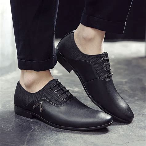 Hot 2019 Big Size Men's Casual Shoes Mens Business Large Lace Up Dress Shoes British Fashion ...