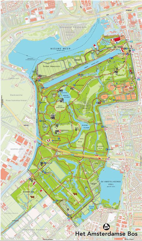 Kaart van het Amsterdamse Bos - Stelselpedia