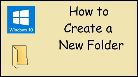 How do I create a new folder in Windows 10 - YouTube