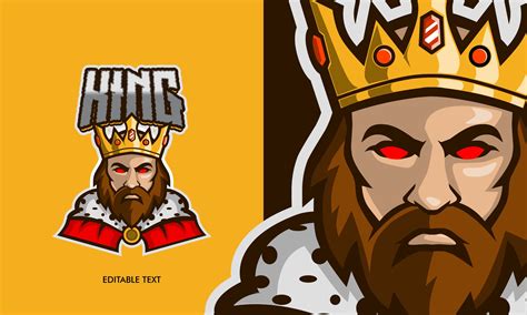 King Mascot Logo Design Graphic by dhridjie · Creative Fabrica