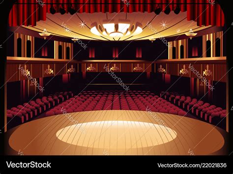 Empty theater stage Royalty Free Vector Image - VectorStock