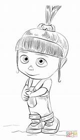 Dibujo De Agnes Gru mi villano favorito Para Colorear  Dibujos sketch template