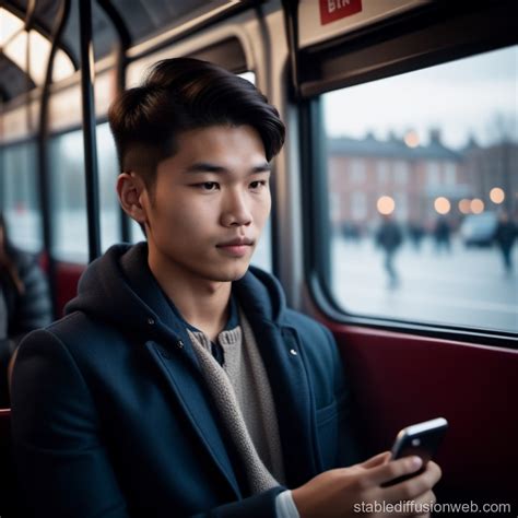 Asian Activist's Scandinavian Bus Ride | Stable Diffusion Online