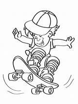 Skateboarding coloring Pages sketch template