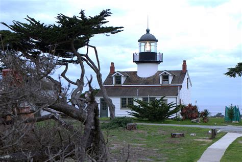 Point Pinos Lighthouse in Pacific Grove at the mouth of Monterey Bay and the Pacific Ocean - the ...