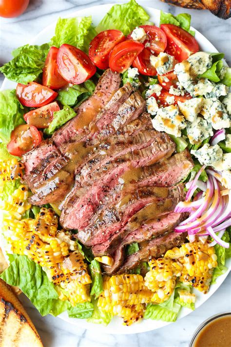 Grilled Steak Salad with Balsamic Vinaigrette - Damn Delicious