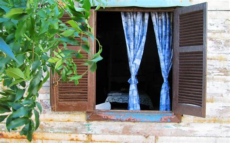 Open Window | An open window and blue curtains somewhere in … | Flickr