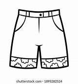 Coloring Book Children Mens Shorts Stock Vector Royalty Free 1891279276 sketch template