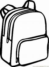 Backpack clipart outline  School Bags For Kids Coloring sketch template