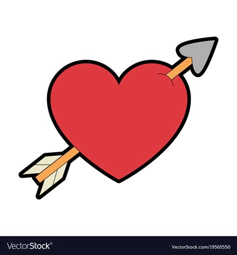 Heart with arrow icon Royalty Free Vector Image